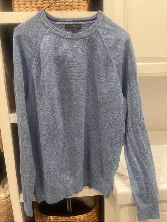 Banana Republic Light Blue Men's Crewneck Sweater