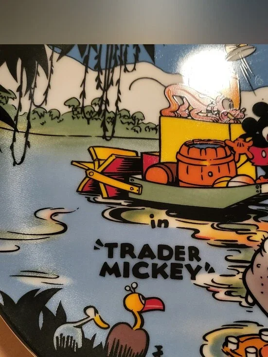 Walt Disney Mickey Mouse 'Trader Mickey' Decorative Plate - Black, Blue, Yellow