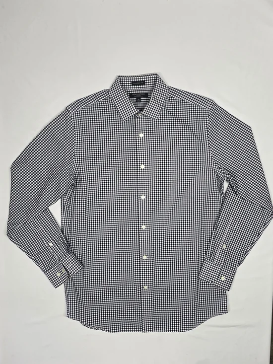 Banana Republic Camden Fit Non-Iron Gingham Button Down Shirt Medium