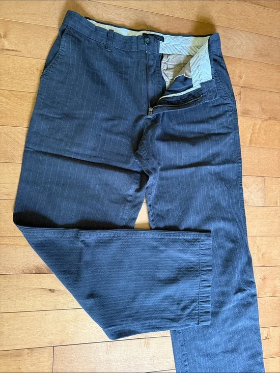 Banana Republic Men's Navy Pinstripe Chinos