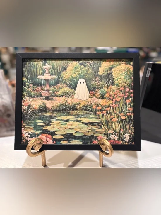 Framed 8x10 Garden Ghost Art Print
