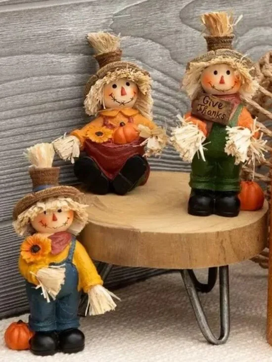 Hobby Lobby 3 Scarecrow Figurines 6