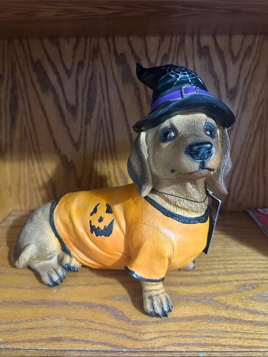 Dachshund Halloween ceramic decor