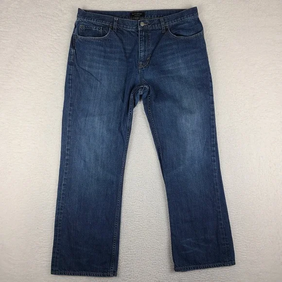 Banana Republic Jeans Mens 38x32‎ Blue Vintage Straight Dark Wash Denim