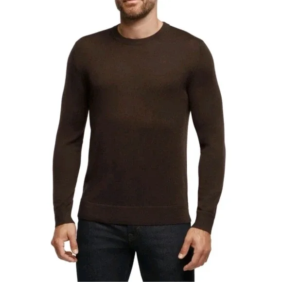 Banana Republic Brown 100% Merino Wool‎ Crewneck Lightweight Sweater Size XL