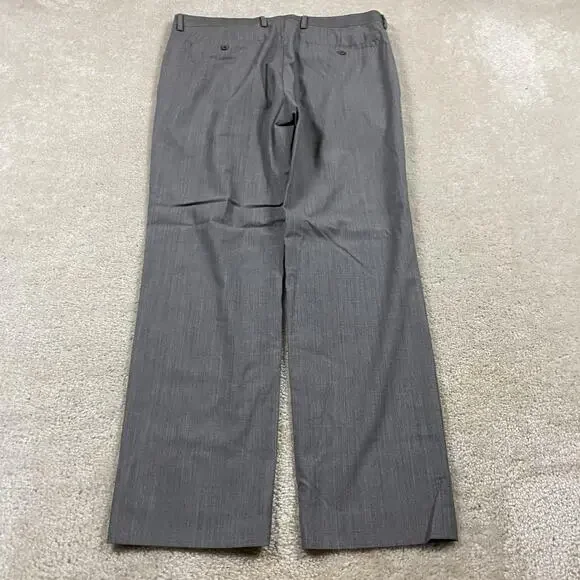 Banana Republic Pants Mens 33x30 Gray Wool Glen Plaid Tailored Slim Trousers