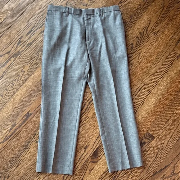E Banana Republic Men's 34x30 Classic Fit Gray Trousers Dress Wedding Formal