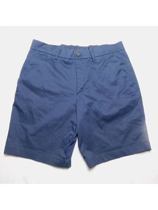 Banana Republic Aiden Short Mens 31 Navy Blue Chino Cotton Blend Casual Golf