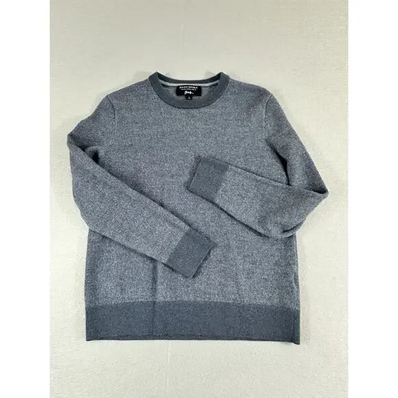 Banana Republic Men's Italian Merino By Baruffa Crew Neck Blue Sweater Size‎ Lg
