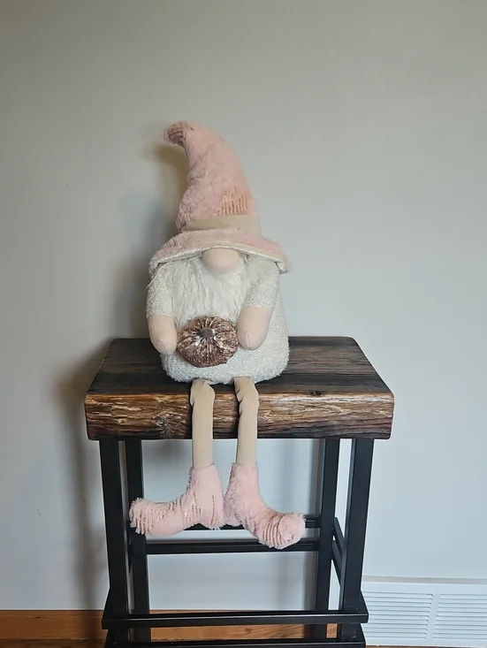 Plush Pink Gnome Holiday Decor