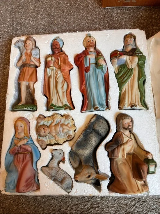 Vintage Homco 5216 Christmas Nativity Set