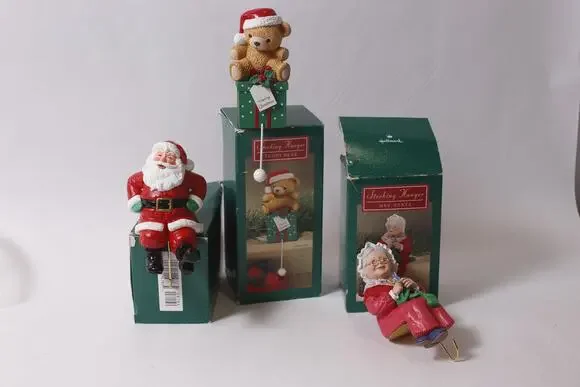 Vintage Christmas Stocking Hangers by Hallmark Set of 3 Holiday ~ 260209-WH 963