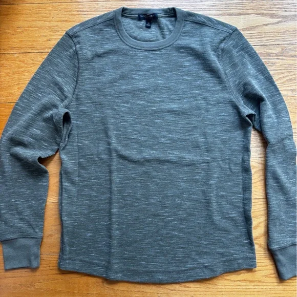 Men's Olive Green Heathered Long Sleeve