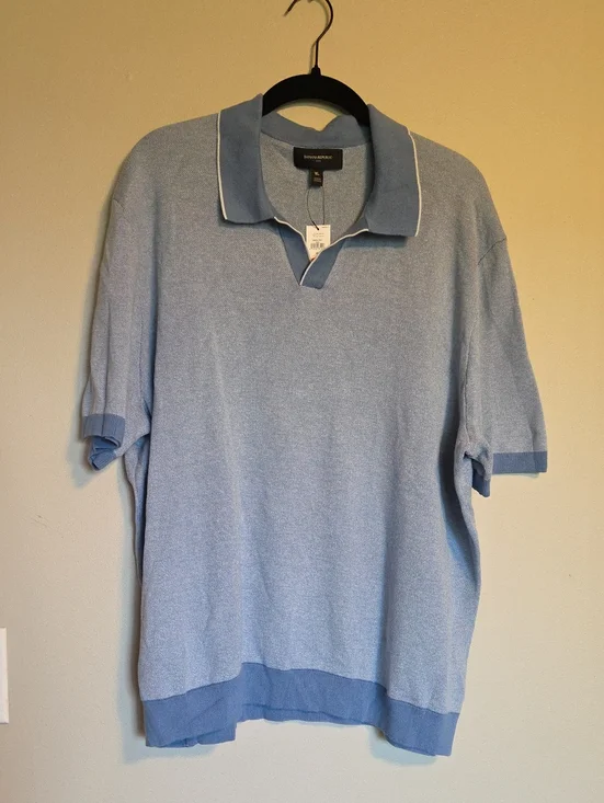 BANANA REPUBLIC Men’s Light Blue Short-Sleeve 100% Cotton Polo