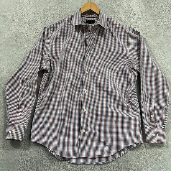 Banana Republic Shirt Mens Large Button Up Long Sleeve Non Iron Classic Academia