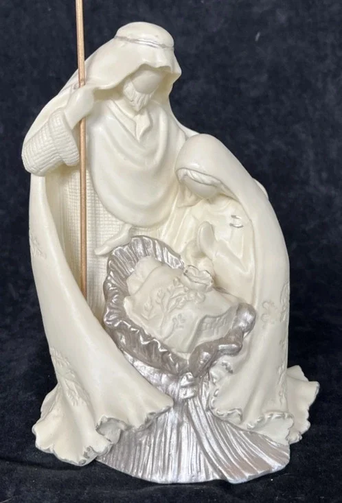 Enesco 2012 Vintage Holy Family Nativity White Porcelain Figurine