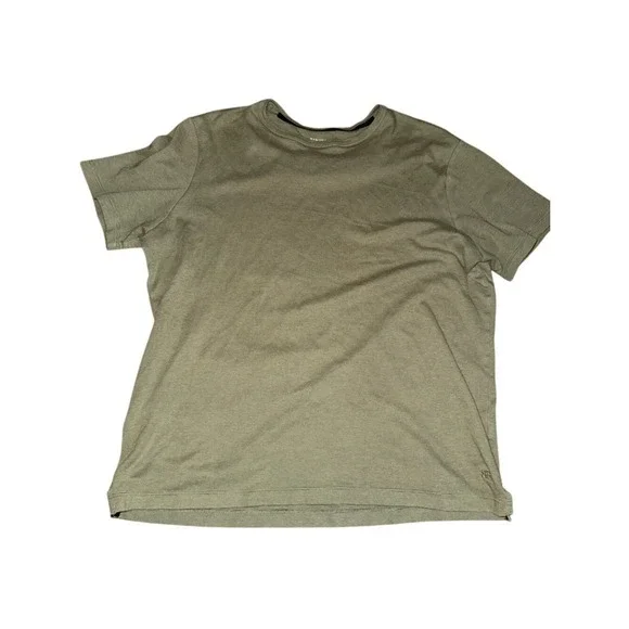 Banana Republic Luxe Touch Performance Tee Olive Green Cotton Ribbed Mens L