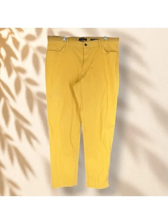 Banana Republic Jeans Men 35*30 Yellow Denim Medium Wash Mid Rise Straight