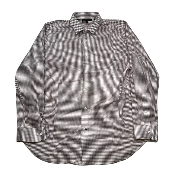 Banana Republic‎ Gingham Shirt Mens XL Red White Long Sleeve Button Up