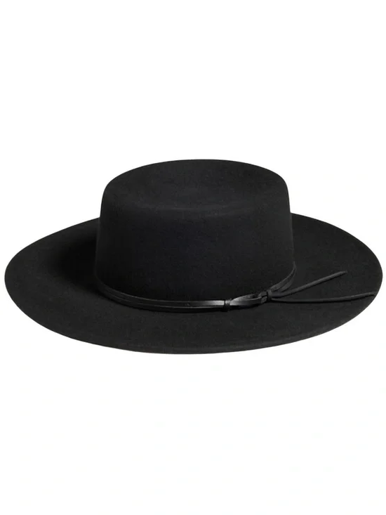 Banana Republic Black Bolero Wool Hat SZ M/L Fedora Chic Unisex NWT