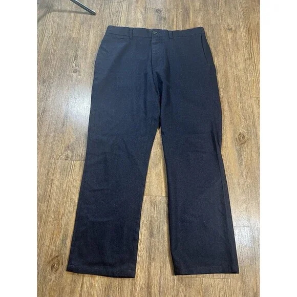 Banana Republic Nova Fides Italian Wool Trouser Pants Blue Herringbone Men 36x30