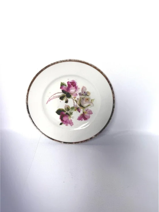 Vintage Floral Porcelain Saucer Made in Germany
