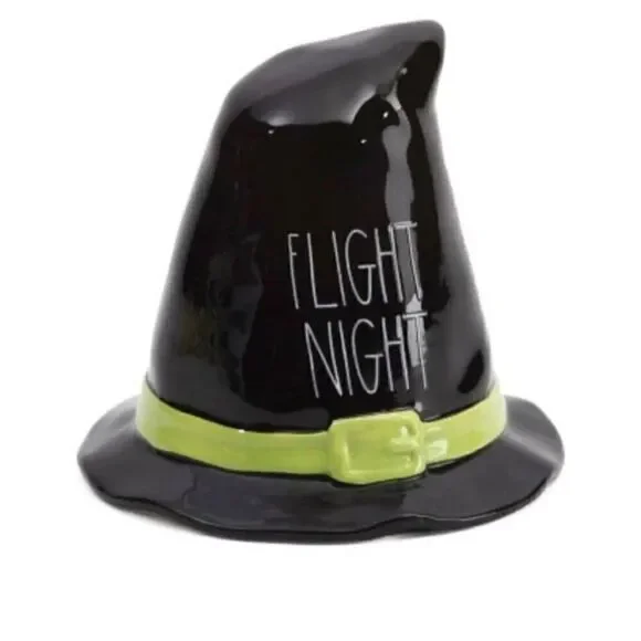 Rae Dunn Flight Night Ceramic Witch Hat In Black