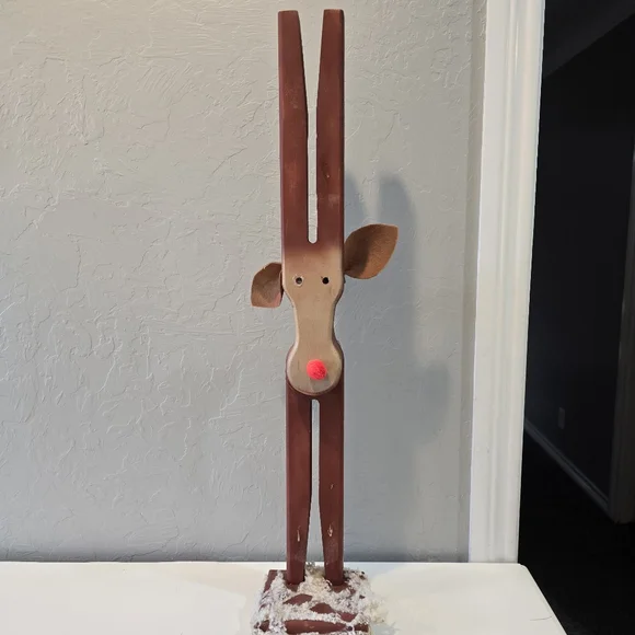 Wooden Reindeer 3ft Tall Good condition