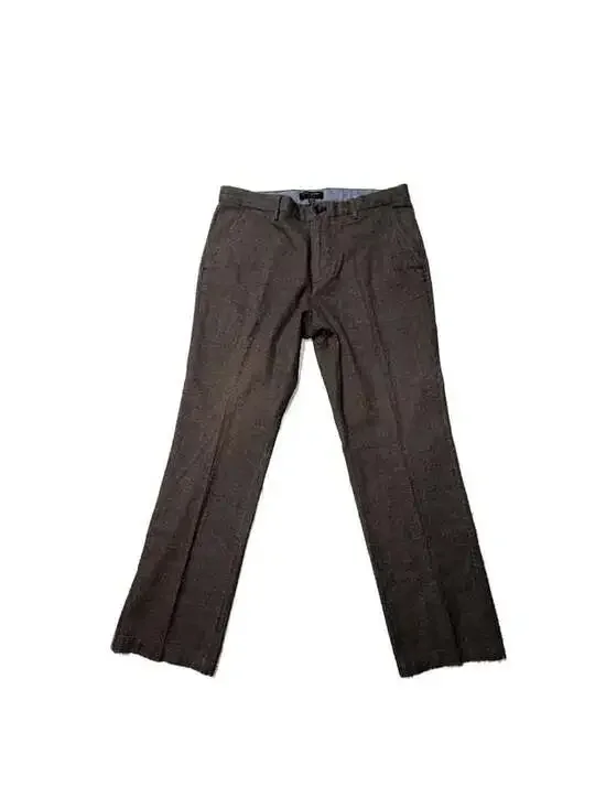 Banana Republic Kentfield Pant Men's Brown Plaid Dress Trousers 35x30