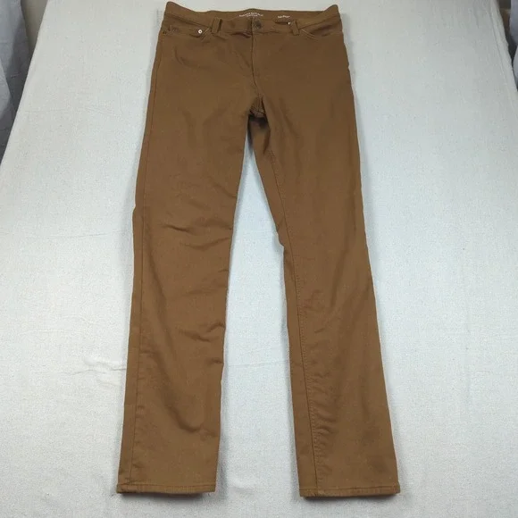 Banana Republic Mens 36x36 Khaki Pants Traveler Slim Fit Golf Stretch Casual