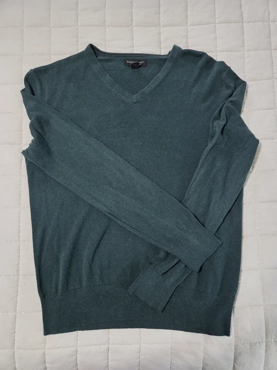 Banana Republic Men’s V-Neck Sweater - Teal Green