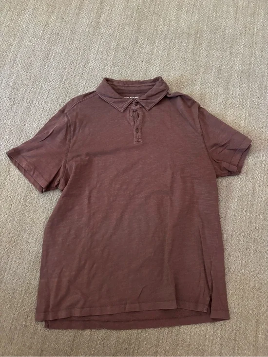 Banana Republic Men's Polo Shirt — Mauve Brown