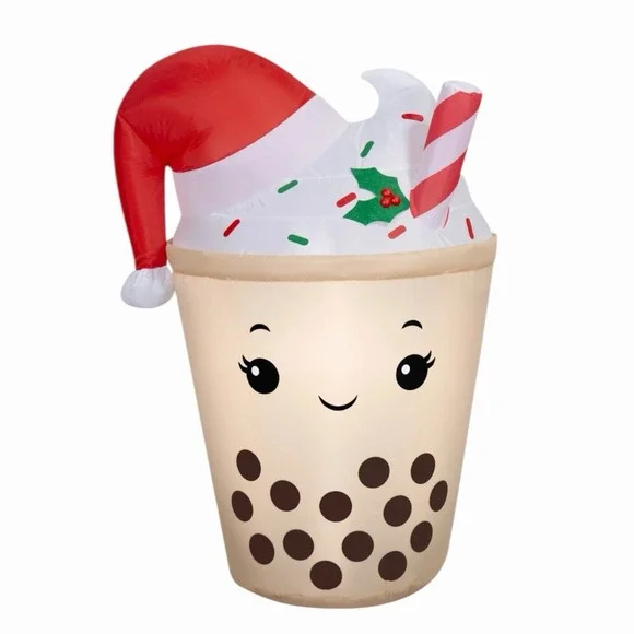 3.2‎ Ft Boba Tea Christmas Airblown Inflatable Yard Decor Self-Inflates LED NEW