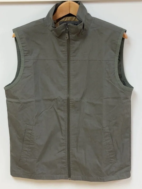 NWT Banana Republic Men's Full Zip Vest Size Small Olive Army Green Lightweight
