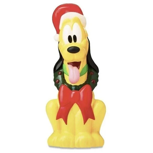 Disney Pluto Mickey Mouse Dog Lighted LED Christmas Blow Mold Decor 24 Inch Tall