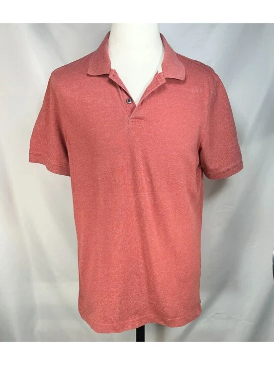 Banana Republic 1/4 Button 100% Cotton Polo Shirt Gray Men L