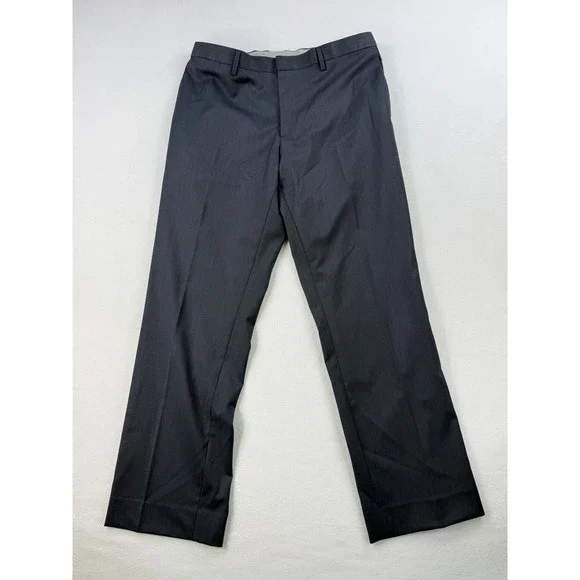 Banana Republic Dress Pants Mens 34x32 Navy Blue Classic Stripe Preppy Office‎