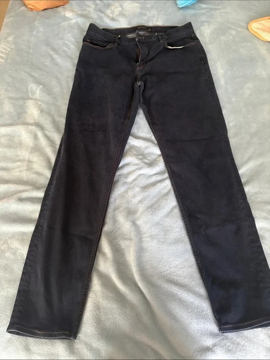 Men’s 35x34 Banana Republic Navy Straight-Leg Jeans, athletic tapered fit