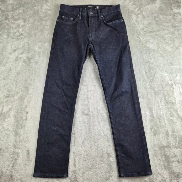 Banana Republic Selvedge Jeans Mens 29x30 Blue Denim Dark Wash Straight Stretch