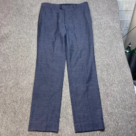 BANANA REPUBLIC Marlane Slim Fit Flat Front Dress Pants Mens 32x32 Wool Blend‎