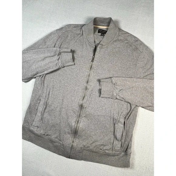 Banana Republic Lux Touch Performance XL Bomber Zip Up Jacket 100% Cotton‎
