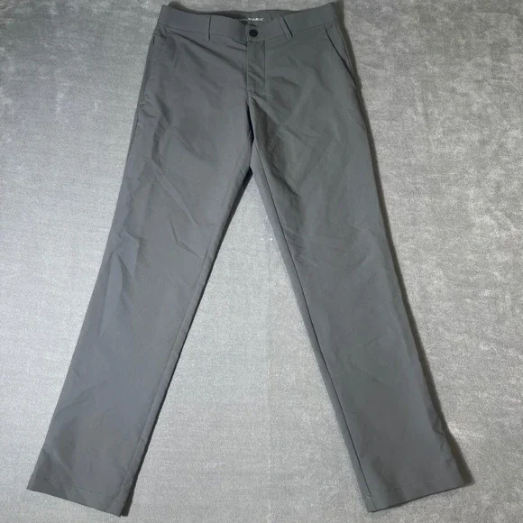 Banana Republic Mens Core Temp Slim Fit Pants Gray 30x32 Performance Trousers