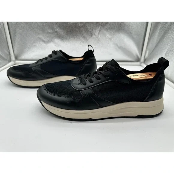 Banana Republic Sustainable Knit Sneakers Black Cream‎ Low Top Mens Size 10 FA22