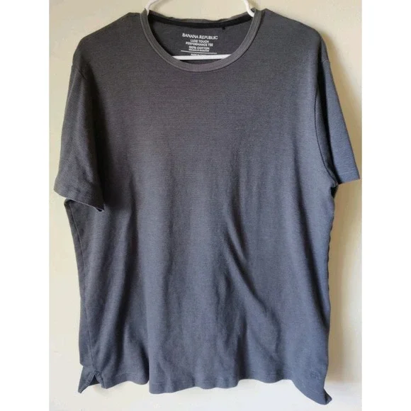 Banana Republic Luxe Touch Performance Tee Men's 100% Cotton‎ Gray Size XL
