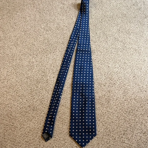 Banana Republic Navy Blue Polka Dot Tie