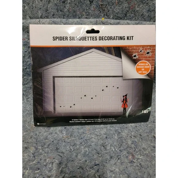 Halloween‎ Spider Silhouettes Decrating Kit 12 pcs
