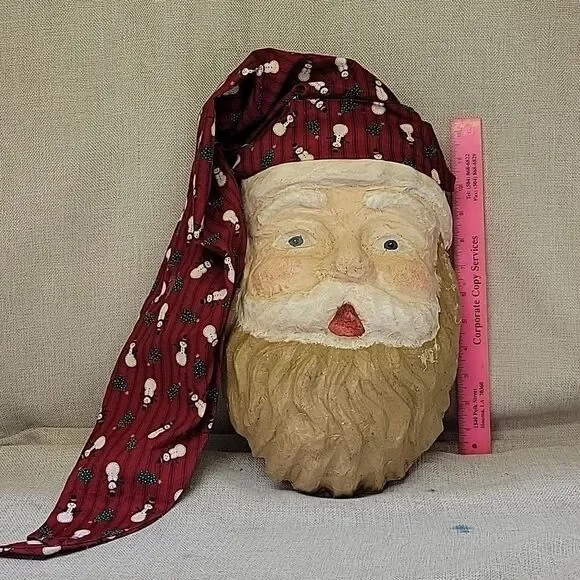 Vintage 1950s Paper Mache SANTA HEAD 13 