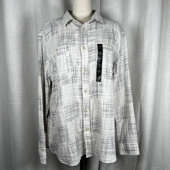 NEW! Banana Republic Santorini Blues‎ Men's XL Button Down Shirt Standard Fit