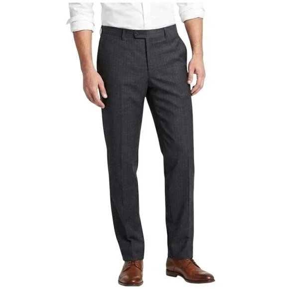 Banana Republic Heritage Men's Charcoal Pinstripe Wool Dress‎ Pants 38x32 Office