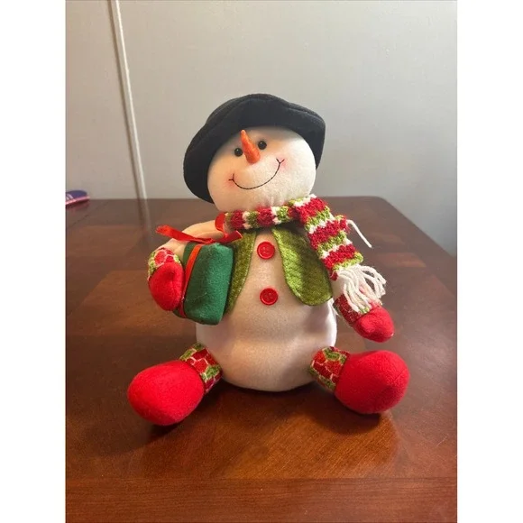 Retro Christmas Snowman Plush 11